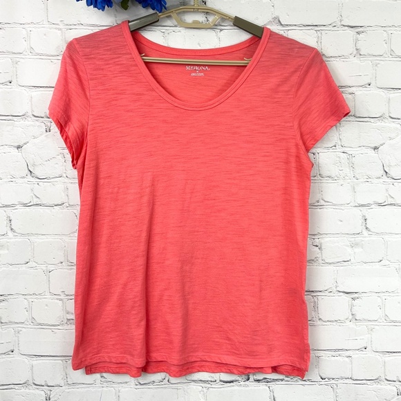 🔥2/$10 |•MERONA•| Pretty Coral Top Size Medium - Picture 1 of 7